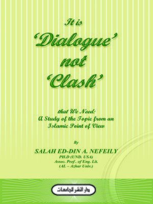 cover image of It is Dialogue' not Clash